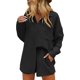 thumbnail image 2 of Ekouaer Women 2 Piece Sets Lounge Sets Summer Outfits Button Down Shirts and Casual Shorts with Pockets, 2 of 5