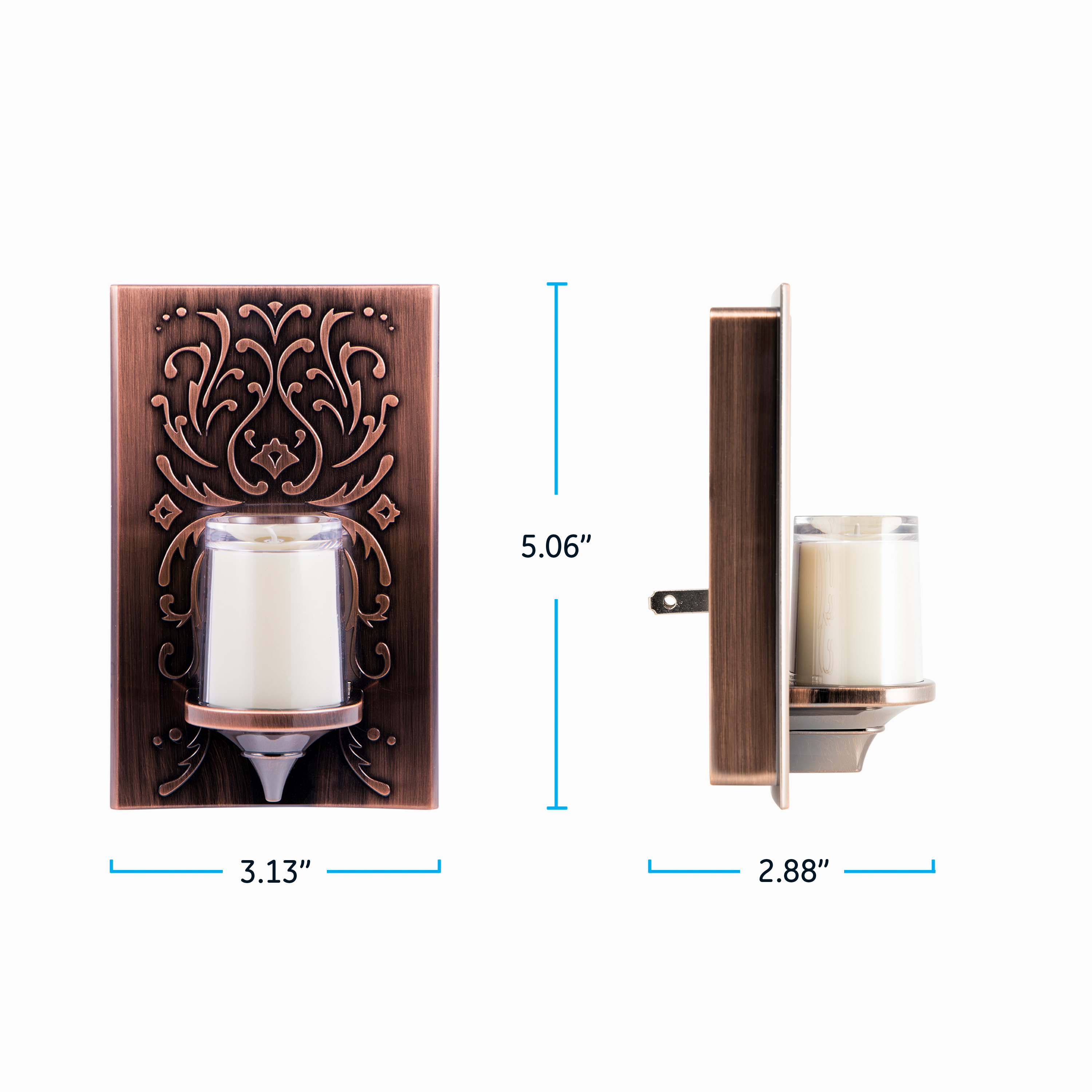 GE CandleLite LED Plug-In Night Light, Flickering Candle Design, Oil Rubbed Bronze, 11258 - image 5 of 7