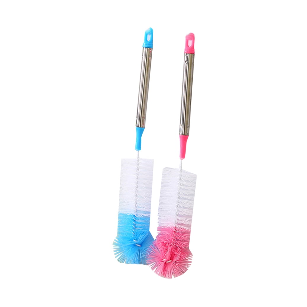 Masteelf Nylon Bottle Brush with Long Handle for Cleaning Baby Bottles Mugs Wine Glasses 2pcs Assorted Color