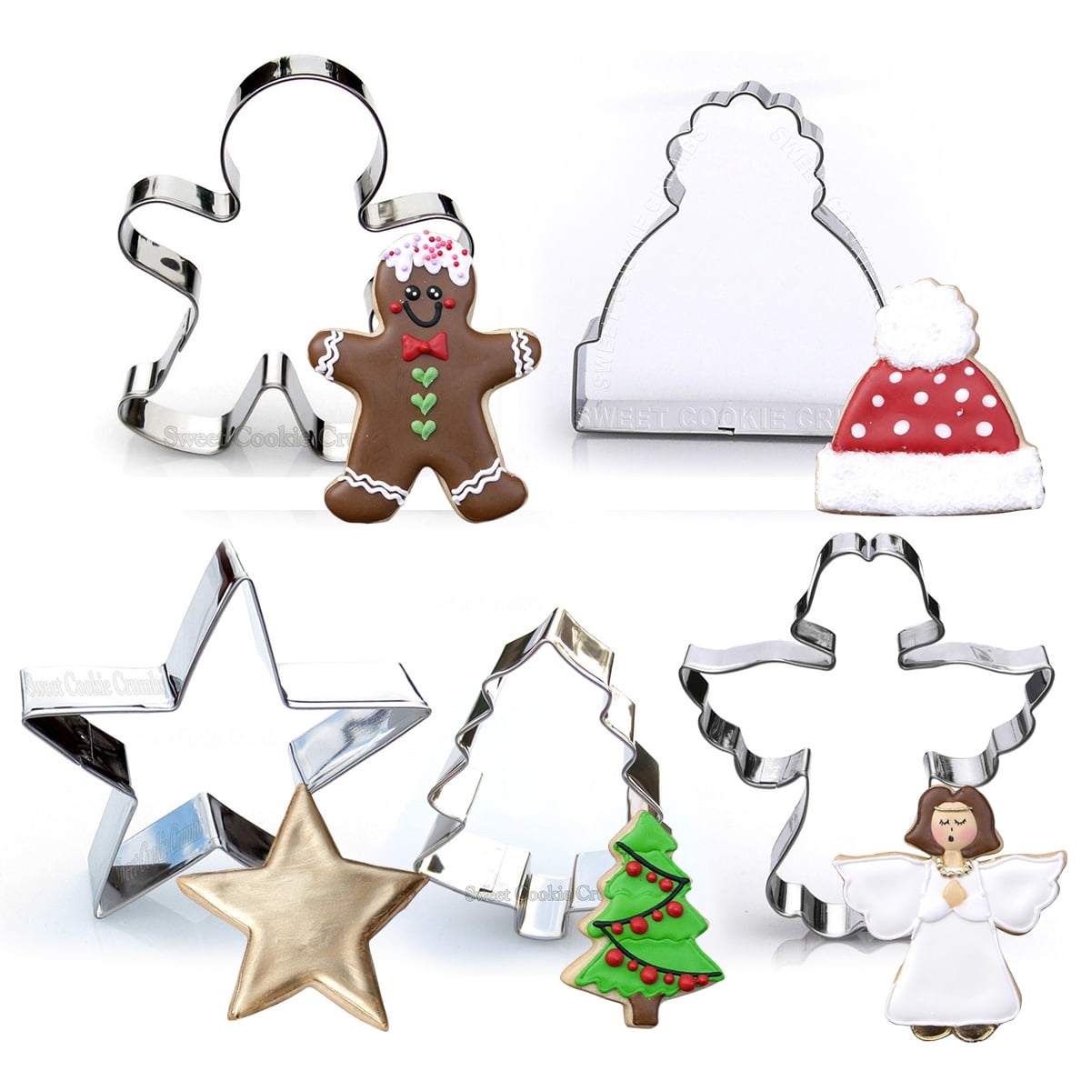 Christmas Cookie Cutter Set, 5 Piece, Stainless Steel - Walmart.com - Walmart.com