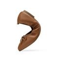 thumbnail image 2 of Women Foldable Flats Pointed Toe Ballet Shoes Slip On Comfortable Bowknot Design Lightweight Travel Dress Flats, 2 of 6