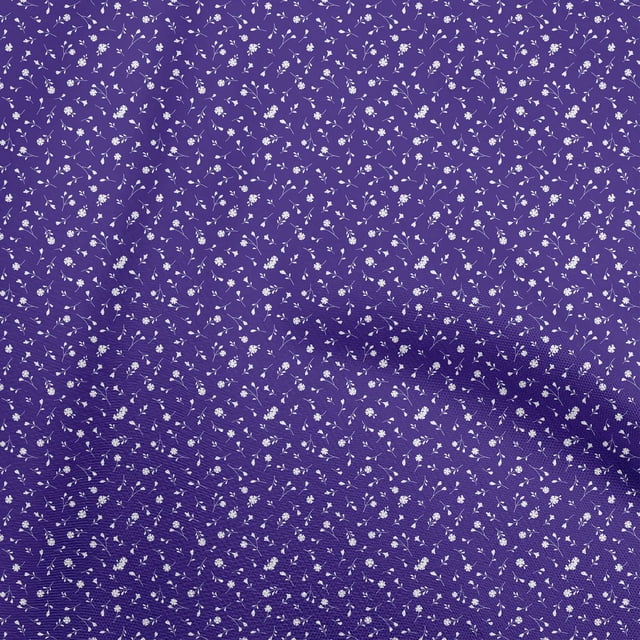 oneOone Rayon Indigo Blue Fabric Floral Craft Projects Decor Fabric Printed By The Yard 56 Inch Wide