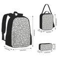 thumbnail image 2 of Disketp Dice Cubes Mochila Estampada de Gran Capacidad con Lonchera y Estuche, Set de 3 Piezas para Estudiantes, 2 of 7