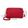 thumbnail image 3 of Bolsa bandolera de nailon de mano con correa ajustable para el hombro de mano con cremallera (rojo) Tmvgtek Para Estrenar, 3 of 7