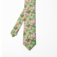 thumbnail image 2 of Necktie, Hummingbird Flamingo Art, 3.7", Pale Khaki and Multicolor, by Ambesonne, 2 of 4