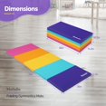 thumbnail image 6 of Matladin 1.5" Thick 5-Folding Gymnastics Mat, 6.3'x2.5', Multi-Color Exercise Mat with Handles, 6 of 7