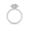 thumbnail image 3 of AFFY Round Halo Engagement Rings For Women, 2.70 Carat (ctw) Lab Created Moissanite Promise Rings For Her In 14k Solid White Gold | VVS1 Quality Ring Size-9, 3 of 5