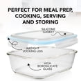thumbnail image 3 of Razab Glass Food Storage Containers with Lids 30 Oz 16 Pc (Set of 8) Airtight Large Reusable Leak Proof BPA Free Food Prep Containers Freezer to Oven Safe, 3 of 10