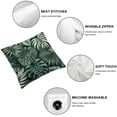 thumbnail image 4 of GOSMITH Green Tropical Palm and Banana Leaves Watercolor Short Plush Pillowcase Set - 2 Pack White, 4 of 6