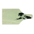thumbnail image 2 of Sports Cutting Board, Rugby Player in Action Running Success in Arena Playground Sport Best Team Picture, Tempered Glass Cutting and Serving Board, Wine Bottle Shape, Beige Black, by Ambesonne, 2 of 5
