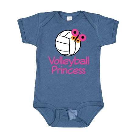 

Inktastic Volleyball Butterfly Princess Gift Baby Girl Bodysuit
