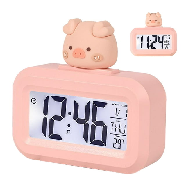 Reloj electrónico Jadeshay de dibujos animados lindo con pantalla LED 2 pilas AA