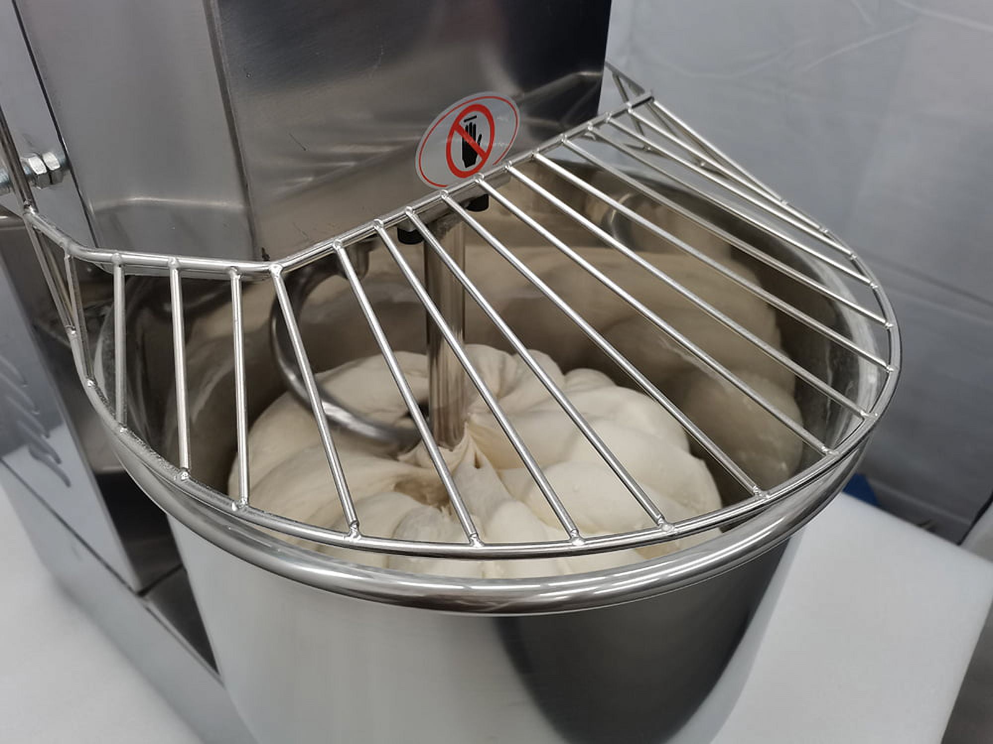 Techtongda 30QT Electric Commercial Spiral Dough Mixer Stand Mixer Kneading Flour Mixer Double Action Double Speed