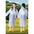 thumbnail image 2 of Cnbwig Kids Raincoat for Boys and Girls Dot Printed Transparent Water Proof Windbreak Button Down Thick Poncho Raincoats Rain Wear Jacket Loose Cute Coats Outdoor Activity Jacket A Light Blue 4-9 T, 2 of 3
