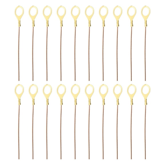 Uxcell 6 inch Bare Copper Wire-Copper Grounding Lugs, 20Pcs Copper Cables with Lug