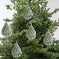 thumbnail image 6 of Mint Green Christmas Ball Ornaments Shatterproof Glitter Plastic Decor with Floral Texture 3.15" Hanging Balls Glitter Sequin Balls for Xmas Tree, Holiday Wreath, Home Decor, 6 of 6