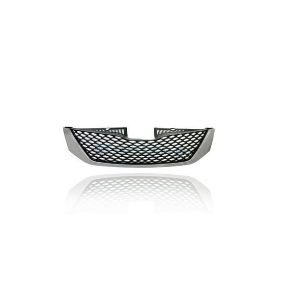 Grille - Compatible/Replacement for '11-17 Toyota Sienna SE - Main Upper Chrome Frame, Black Wire Mesh Insert Without Cruise Sensor Hole - 5310108120