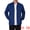 Navy Blue, variant on Men's Suede Lightweight Stand Collar Zipper Bomber Jacket L Black
