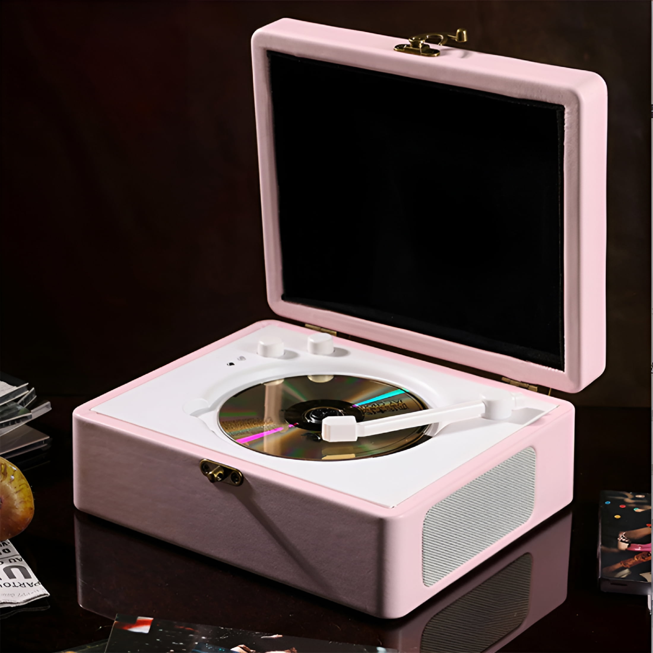 GJX 2026 New Bluetooth Cd Player Portable 2.0 Hifi Sound Record Player with Remote Control Professional Cd Player for Home Office,For Music Listening,Study Rooms,Relaxation Spaces,Living Rooms.