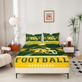 thumbnail image 3 of Erosebridal American Football Twin Sheet Sets, Soccer Sports Bedding Twin Size, Green Orange, Green Bay, 3pcs (Top Sheet, Fitted Sheet, Pillowcase), 3 of 6