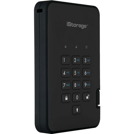 iStorage - diskAshur² 2TB External USB 3.2 Gen 1 Portable Secure SSD with Hardware Encryption - Black