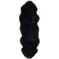 thumbnail image 3 of SAFAVIEH Sheep Skin Tiana Sheep Skin Runner Rug, Midnight Black, 2' x 6', 3 of 5