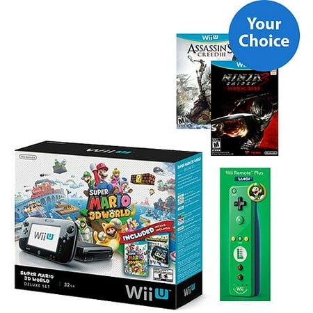 Nintendo Wii U Console Ultimate Bundle with 2 Games and Extra Controller
