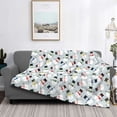 thumbnail image 2 of Fuzoiu Colorful Hat Snowman Print Flannel Blanket,Throw Blanket,Flannel Home Decor,Fleece Bed Blankets,Cozy Soft Blanket for Bed, Sofa, Camping, and Travel-60"x50", 2 of 6