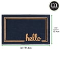 thumbnail image 5 of mDesign Entryway Doormat with Natural Fibers Decorative Script - Natural/Navy, 5 of 8