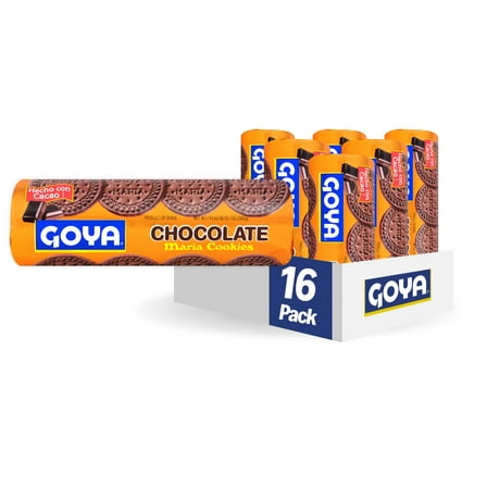 Pack of 2 - Goya Foods Maria Cookies Chocolate, 7 Ounce (Pack Of 16) Packaging May Vary