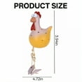 thumbnail image 2 of ICERUN 2Pcs Garden Statues,Resin Yellow Chicken Sculpture Yard Art,Stake Rod Compatibility Outdoor Garden Decor,Style2, 2 of 7