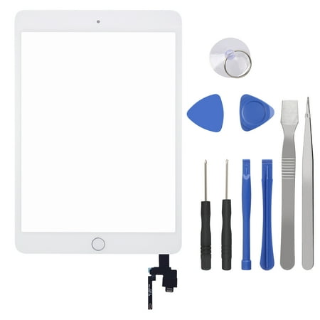 HDE Screen Replacement Kit for Ipad Mini 3 A1599 A1600 with Repair Tool Set and Touch Sensetivity (Best Place To Repair Ipad Mini Screen)
