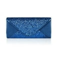 thumbnail image 1 of Chicastic Sequin Mesh Bridal Wedding Evening Cocktail Envelope Clutch Purse - Royal Blue, 1 of 2