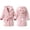 Pink Rainbow, variant on LYMAYTER Girls Hooded Robes for 1-7Y Kids Soft warm Bathrobe With Belt Flannel Robes Cute Cartoon Print