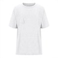 thumbnail image 6 of ZyeKqe Oversized T Shirts for Women Short Sleeve Shirts Round Neck Top Solid Color Loose Fitted Tees, 6 of 7