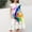 bleu, variante sur Robes Filles Décontractées Été à Volants Superposés Robe Ligne A pour Filles 6-15 Ans pour Activités Extérieures Quotidiennes