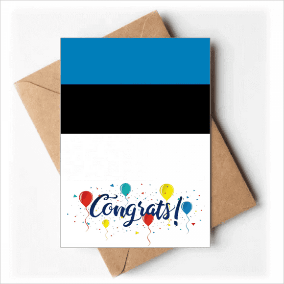 estonia national flag eu country Wedding Cards Congratulations Greeting Envelopes