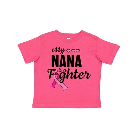 

Inktastic Breast Cancer Awareness My Nana is a Fighter Gift Toddler Boy or Toddler Girl T-Shirt