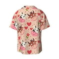 thumbnail image 2 of Fotbe Cow Flower And Heart print Short Sleeve Button Down Shirts for Men Casual Summer Beach Wrinkle Free Shirt-Medium, 2 of 7