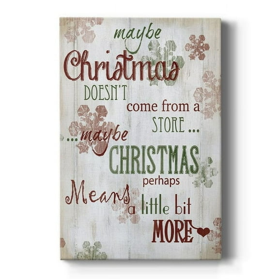 Wexford Home Christmas Means More - 12" x 18" Gallery Wrapped Canvas, Ready to Hang