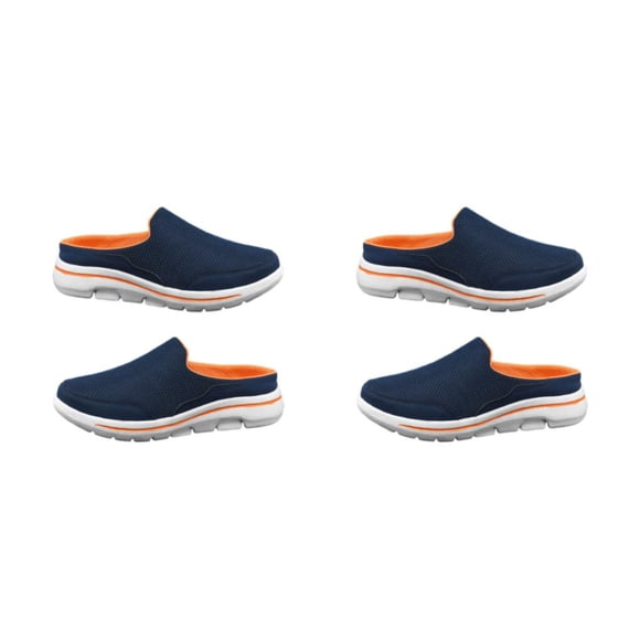 Sonducket 1 par de toboganes de cubierta de malla portátiles para niñas, zapatillas de tacón plano para fiestas de viaje, sandalias para naranja azul talla 47 2piezas