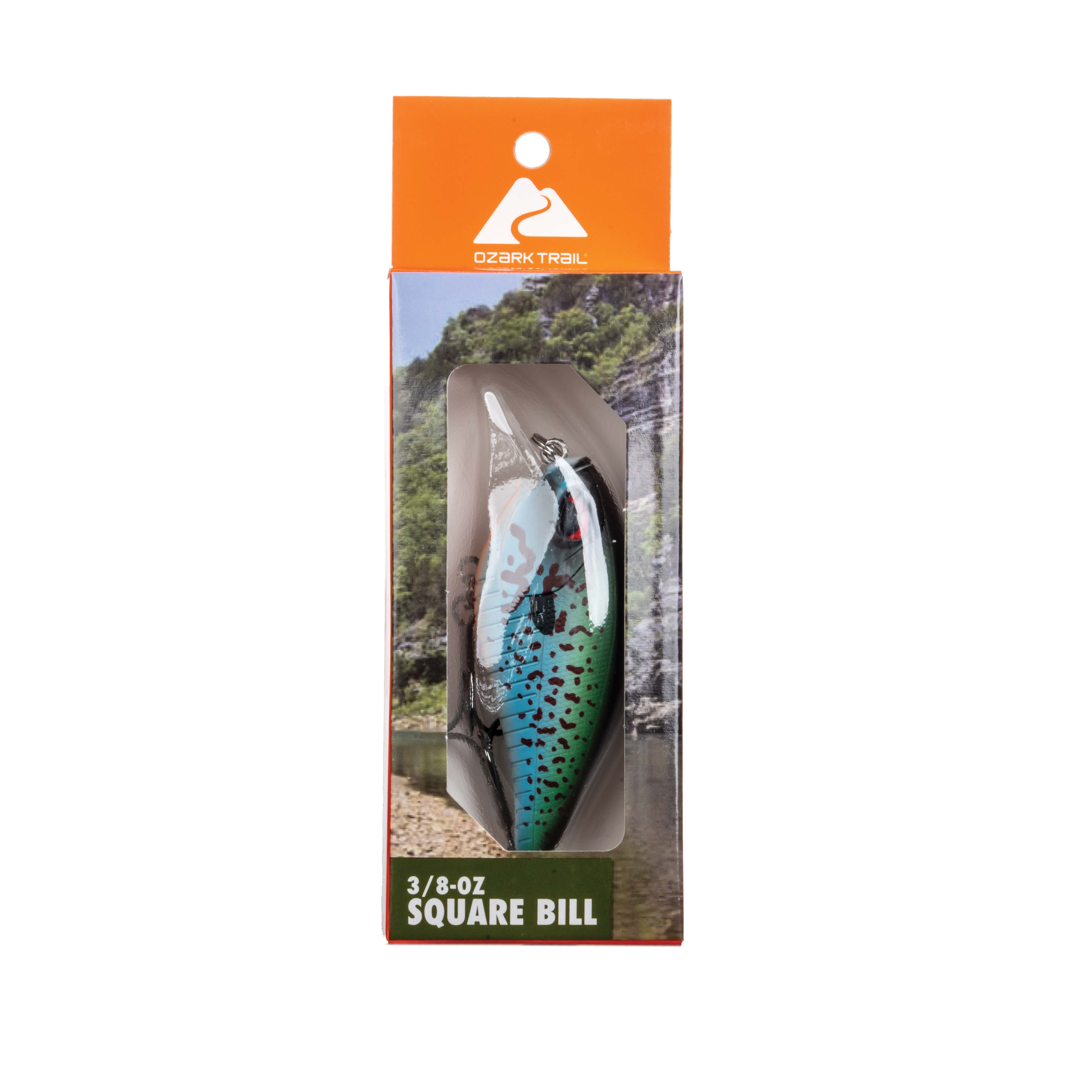 (2 pack) Ozark Trail Freshwater Squarebill Fishing Lure, Squash, 3/8 oz