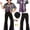 Multicolor, variant on 5PCS Mens 70's Disco Outfit Retro 70s Mens Costume for Adults 70s Outfits for Men Disco Outfit Men Perfect 70's Theme Clothes for Parties - Shirt, Pants, Wig, Sunglasses, Necklace