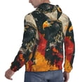 thumbnail image 6 of Naloa Ink Style Bald Eagle Men's Casual Hooded Collar Drawstring Hoodies Pullover Sweatshirts Casual Long Sleeve Shirts-3X-Large, 6 of 7