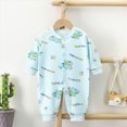 thumbnail image 2 of Gerichy Newborn Baby Girls Boys Cotton Romper Outfits Infant Long Sleeve One-Piece 0 3 6 12 18 Months Toddler Button Jumpsuits, 2 of 5