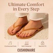 Cushionaire Splash Jelly Flip Flops for Women With Flexible Sole, Soft Footbed Summer Sandals for Women