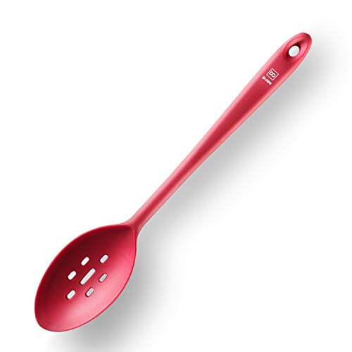 DI ORO Seamless Series Slotted Silicone Spoon 600F HeatResistant Rubber NonStick Kitchen