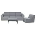 thumbnail image 2 of Deko Living 4 Place Seating  Gray Compressed Foam Sectional Sofa and Ottoman Set, 2 of 14