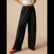 thumbnail image 5 of Pantalones Palazzo de Cintura Alta con Bolsillo y Pierna para Mujer, para Otoño e Invierno. Negro S, 5 of 9