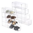 thumbnail image 1 of Organizador de gafas de sol Hipiwe, acrílico, paquete de 2 con 4 cajones, 1 of 9